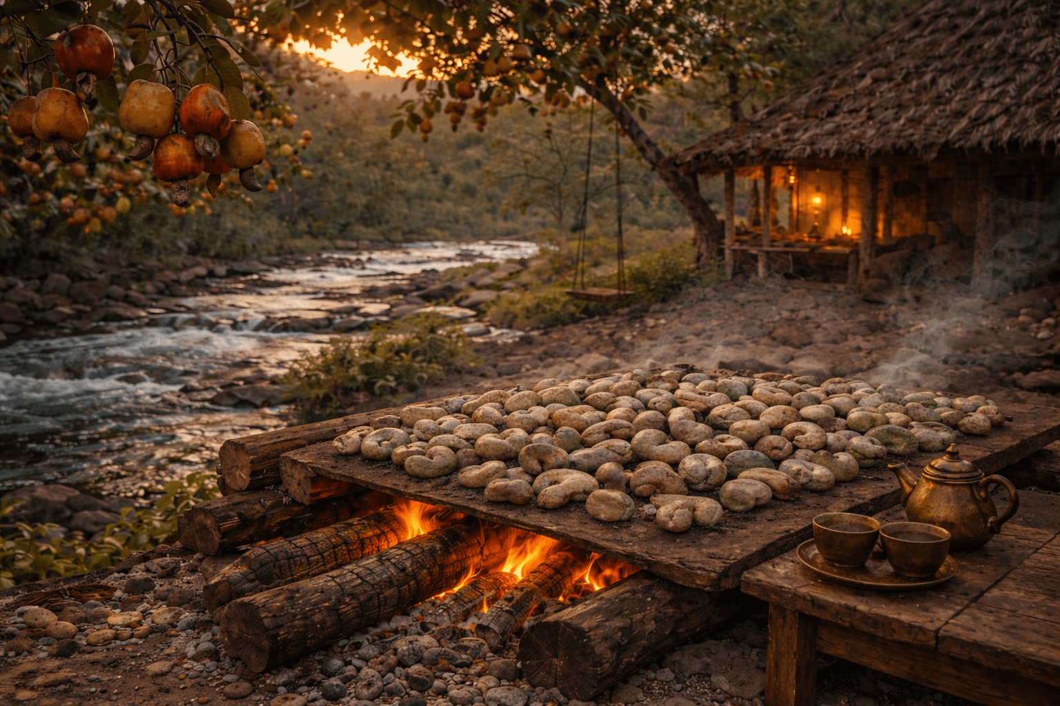 Cashew farm background