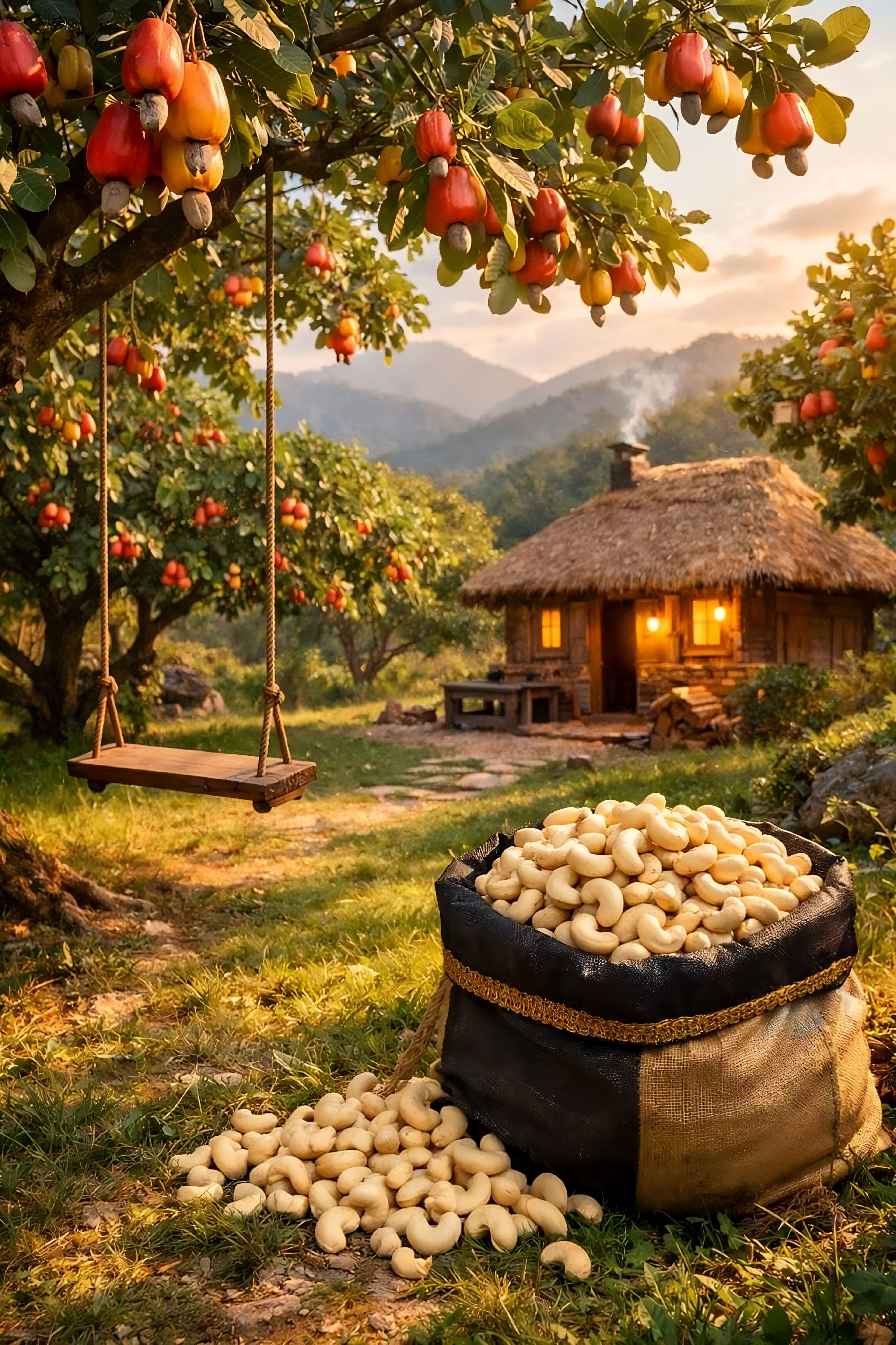 Cashew farm background