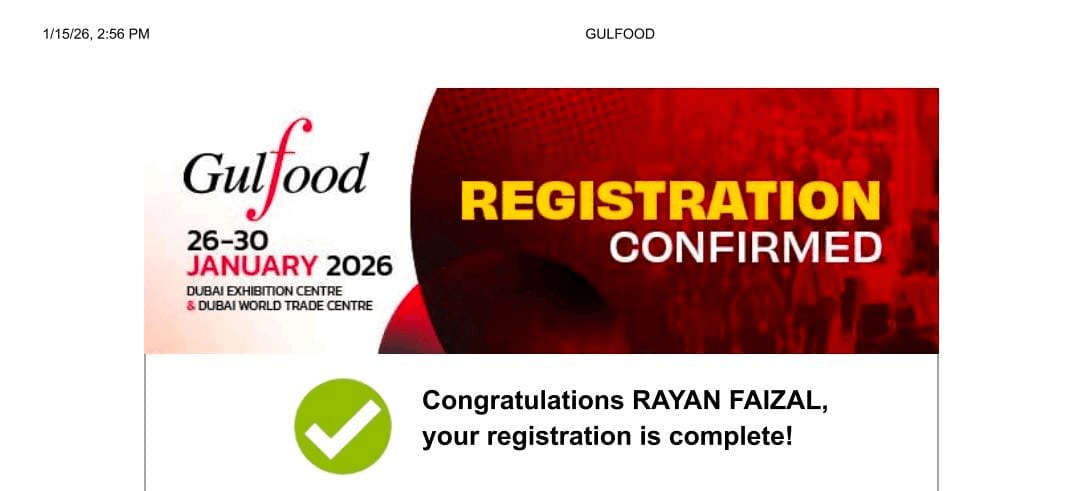 Gulfood 2026 Exhibition